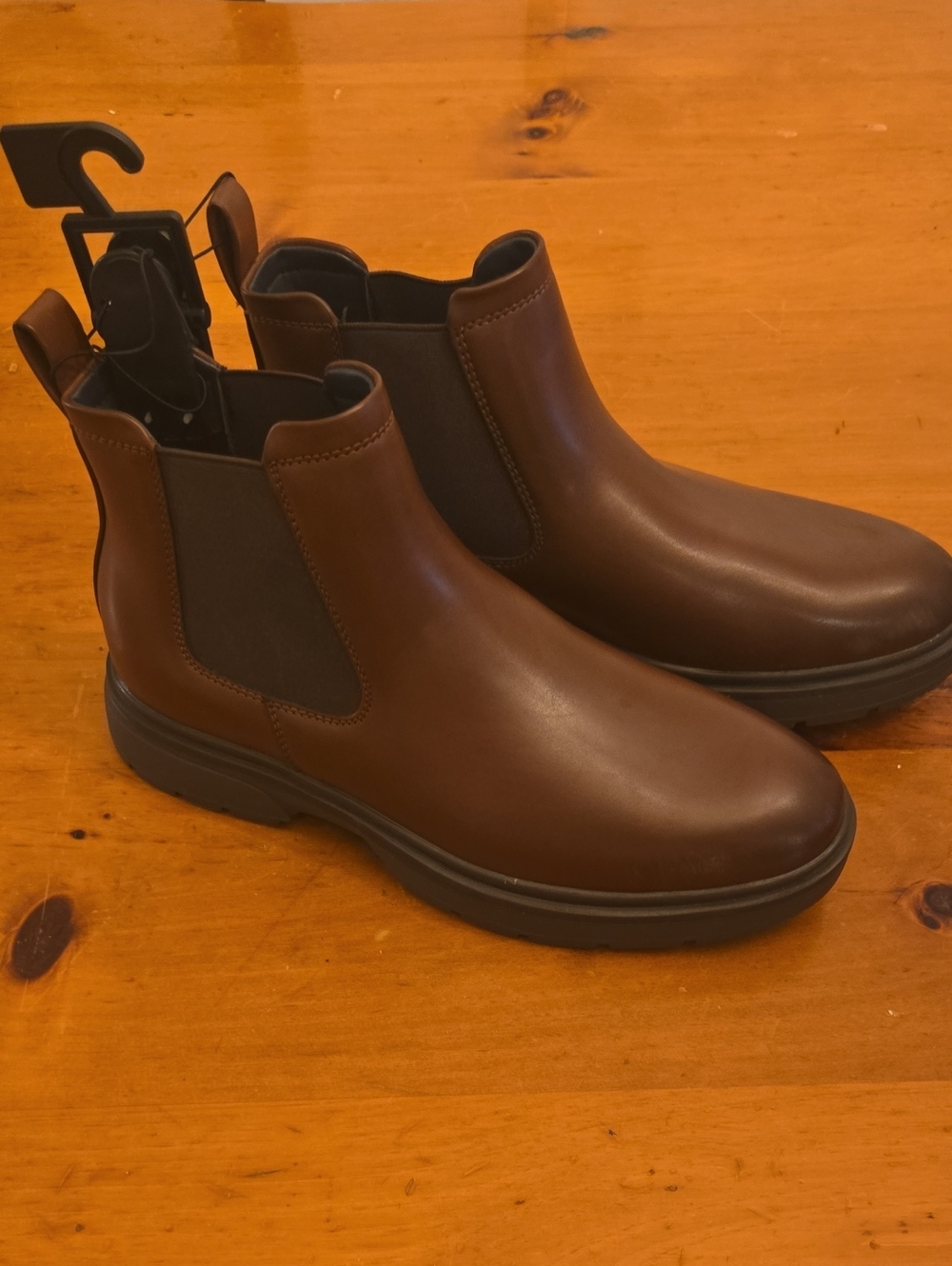 Men's Brown Chelsea Boots - Classic Slip-On Comfort Sz 8